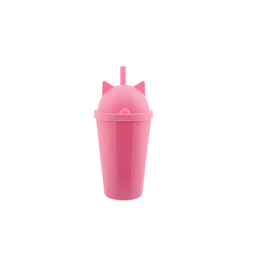 COPO-HAPPY-ANIMAIS-PS-350ML-CAT-ROSA-BEBE-NEOPLAS-959843